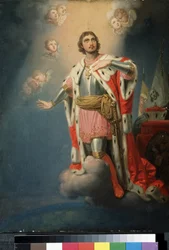 Représentation du héros national russe Alexandre de la Neva, ou Alexandre Nevski (1220-1263), prince de Novgorod, 1757-1825, Galerie nationale Tretiakov, Moscou
