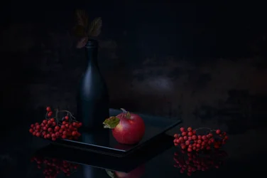Nature morte automnale sombre