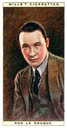 Rod la Rocque 1896-1969, acteur américain, 1928