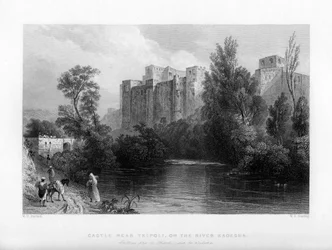 Un château près de Tripoli, sur la rivière Kadesha, Libye, 1841