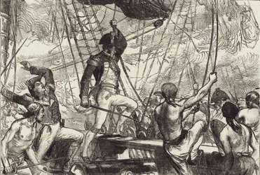 Combat naval (lithographie)