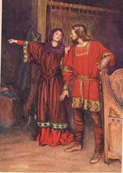Gertrude révèle que Hamlet a tué Polonius, de 