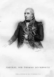 Sir John Thomas Duckworth 1747-1817, officier de marine britannique, 1837