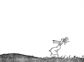 Elle doit danser, sur champ et prairie, vers 1930