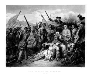 La bataille de Ravenne, 11 avril 1512, 1875