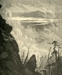 Aperçu du lac Champlain, depuis le sommet, 1874