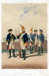 Uniformes militaires allemands, 1740-1786 XIXe siècle