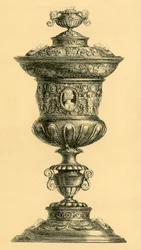 Coupe en argent avec couvercle, vers 1550, 1881