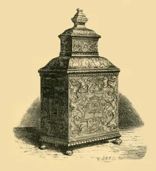 Boîte à thé en argent, 1716, 1881