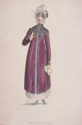 Une femme en robe de marche, vers 1810