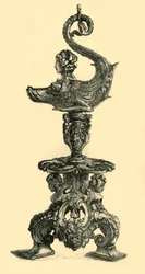 Lampe en forme de créature marine sphinx