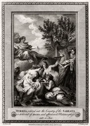 Myrrha, retirée dans le pays des Sabéens, accouche d