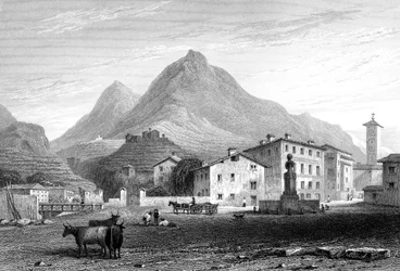 Sondrio, Lombardie, Italie, 1828