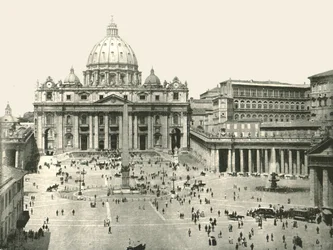 Basilique Saint-Pierre et le Vatican, Rome, Italie, 1895