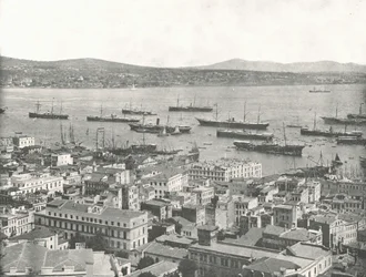 Le Bosphore en direction de Scutari, Constantinople, Empire ottoman, 1895
