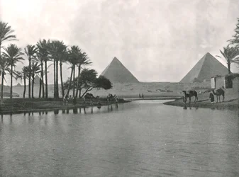 Les Pyramides et le Nil, Gizeh, Égypte, 1895