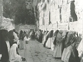 Le Mur des Lamentations, Jérusalem, Palestine, 1895