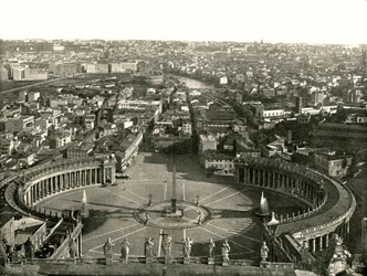 Vue depuis le dôme de Saint-Pierre, Rome, Italie, 1895