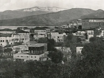 Vue de la ville avec le mont Liban, Beyrouth, 1895