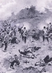 Assaut sur le Redan, illustration de British Battles on Land and Sea, 1915