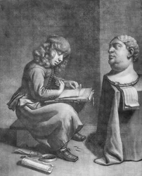 Garçon dessinant un buste de l