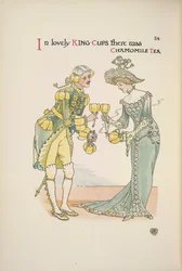 Un homme et une femme tenant des tasses de thé à la camomille