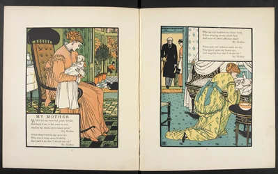 Une mère avec son bébé. Illustration pour l