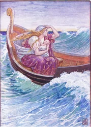 Pendant deux jours et deux nuits, le bateau fut ballotté ici et là, illustration de L