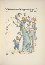 Speedwell. Les invités du mariage jetant des confettis