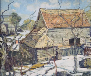 Grange de Pennsylvanie dans la neige