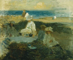 Sur la plage, vers 1903