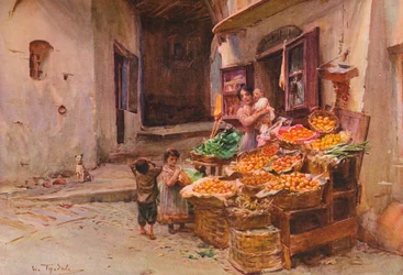 Un étal de fruits à San Remo, vers 1900, 1913