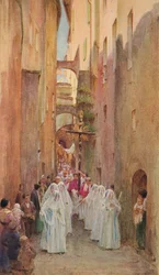 Une procession à San Remo, vers 1910, 1912