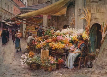 Un étal au Rialto, Venise, vers 1900 1913
