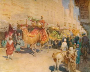 Procession de mariage arabe, vers 1905
