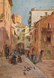 La Piazza, Sestri Levante, vers 1910, 1912