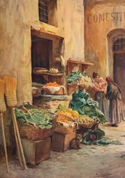 Le magasin de primeurs, vers 1910, 1912