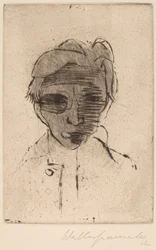 Visage sombre, Autoportrait, 1922