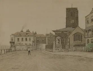 Alldins Coal Wharf et Chelsea Old Church, Londres