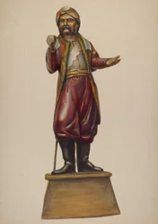 Figure de magasin de cigares, vers 1937