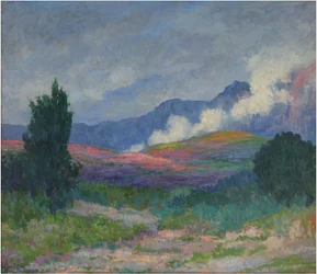 Nuages dans une chaîne de montagnes, vers 1915