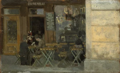 Café à Dieppe, c. 1884-5