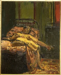 Fille sur un lit, Mornington Crescent