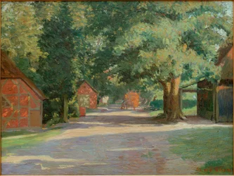 Rue de village estivale