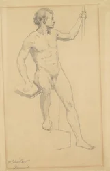 Nu Masculin Assis, vers 1870-77