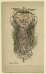 Étude pour une fresque de femme, no. 1