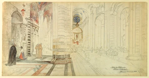 Étude pour aquarelle, cathédrale de Sienne