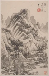 Paysages dans le style des anciens maîtres, daté 1668