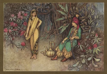 "Vous orneriez le palais du plus puissant souverain", de Folk-Tales of Bengal ... Avec 32 illustrations en couleur par Warwick Goble (Edition de luxe) 1914
