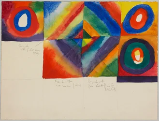 Études de couleur avec indications sur la technique picturale